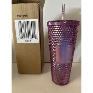 Walt Disney World 50th Celebration Starbucks Pink Iridescent Studded Tumbler